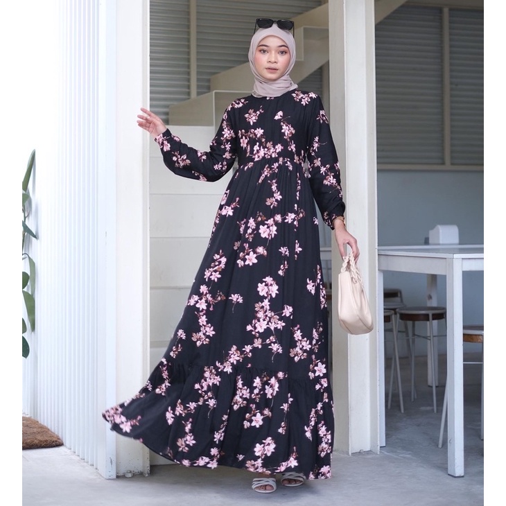 New !! Maira Dress / Gamis rayon / Gamis Motif