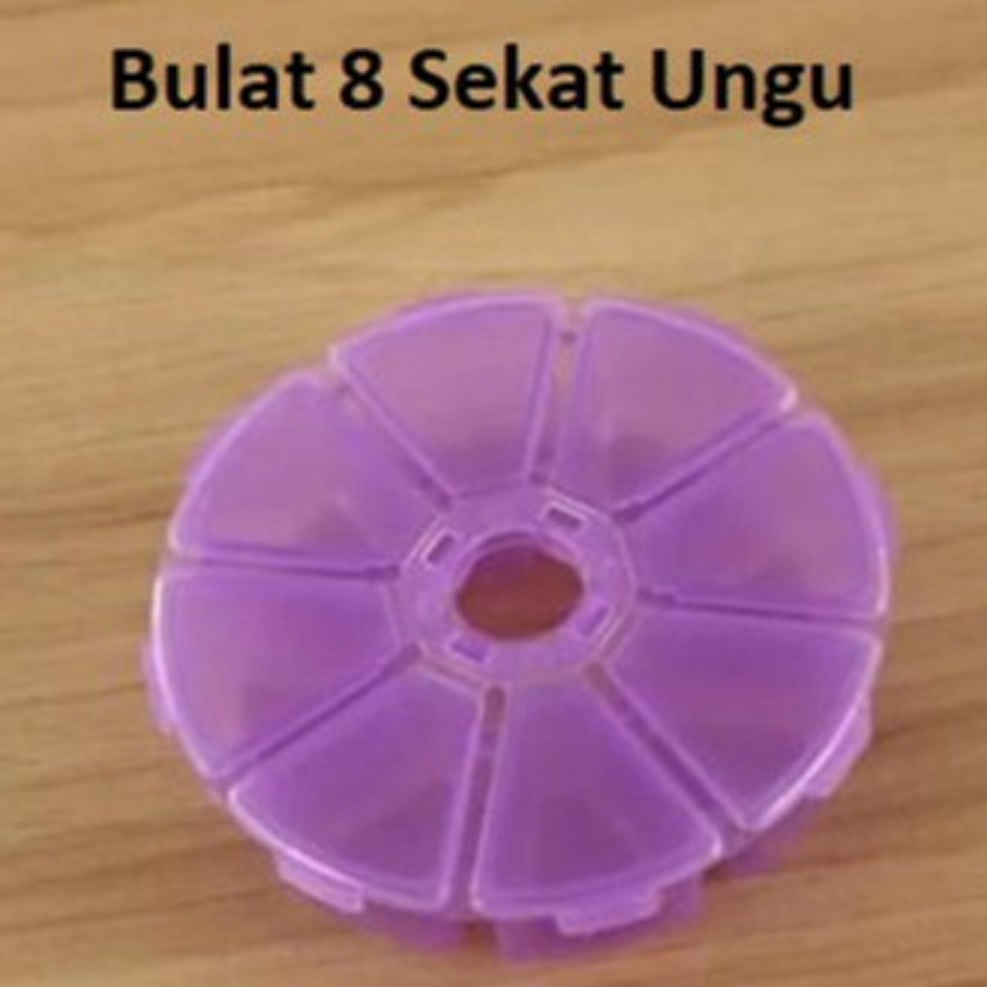 Kotak Tempat Obat Perkakas Sekat / Organizer Box / Kotak Serbaguna Bulat 6,7,8, dan 12 Sekat