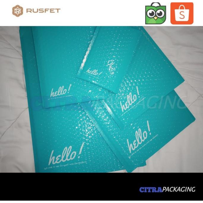 

AMPLOP BUBBLE - BUBBLE MAILER - BUBBLE PACKING HELLO GLOSSY TOSCA - 25 X 33 bisa cod