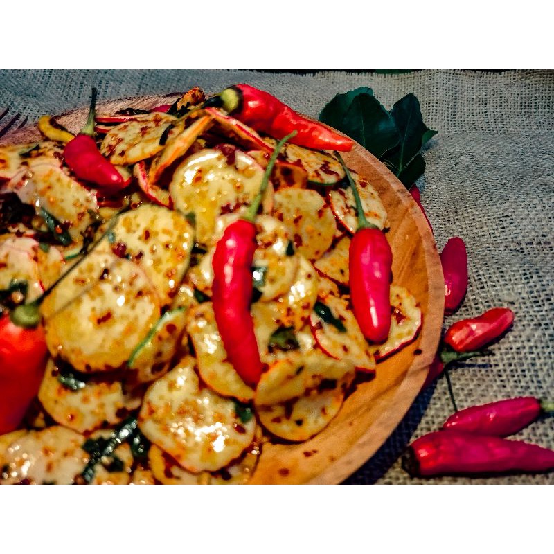 

Kerupuk Seblak kering Daun jeruk