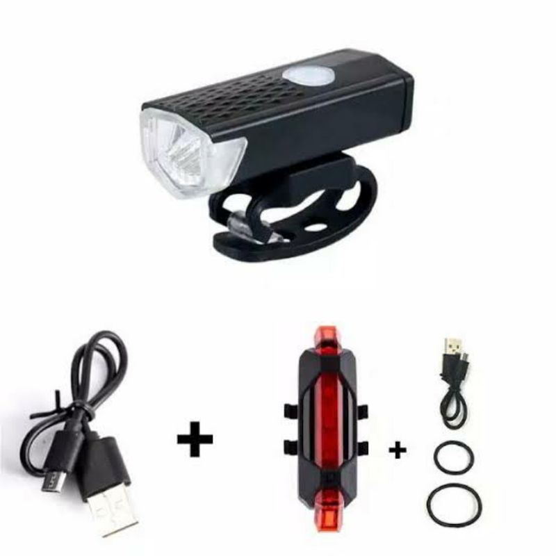 lampu sepeda set senter led sepeda super terang