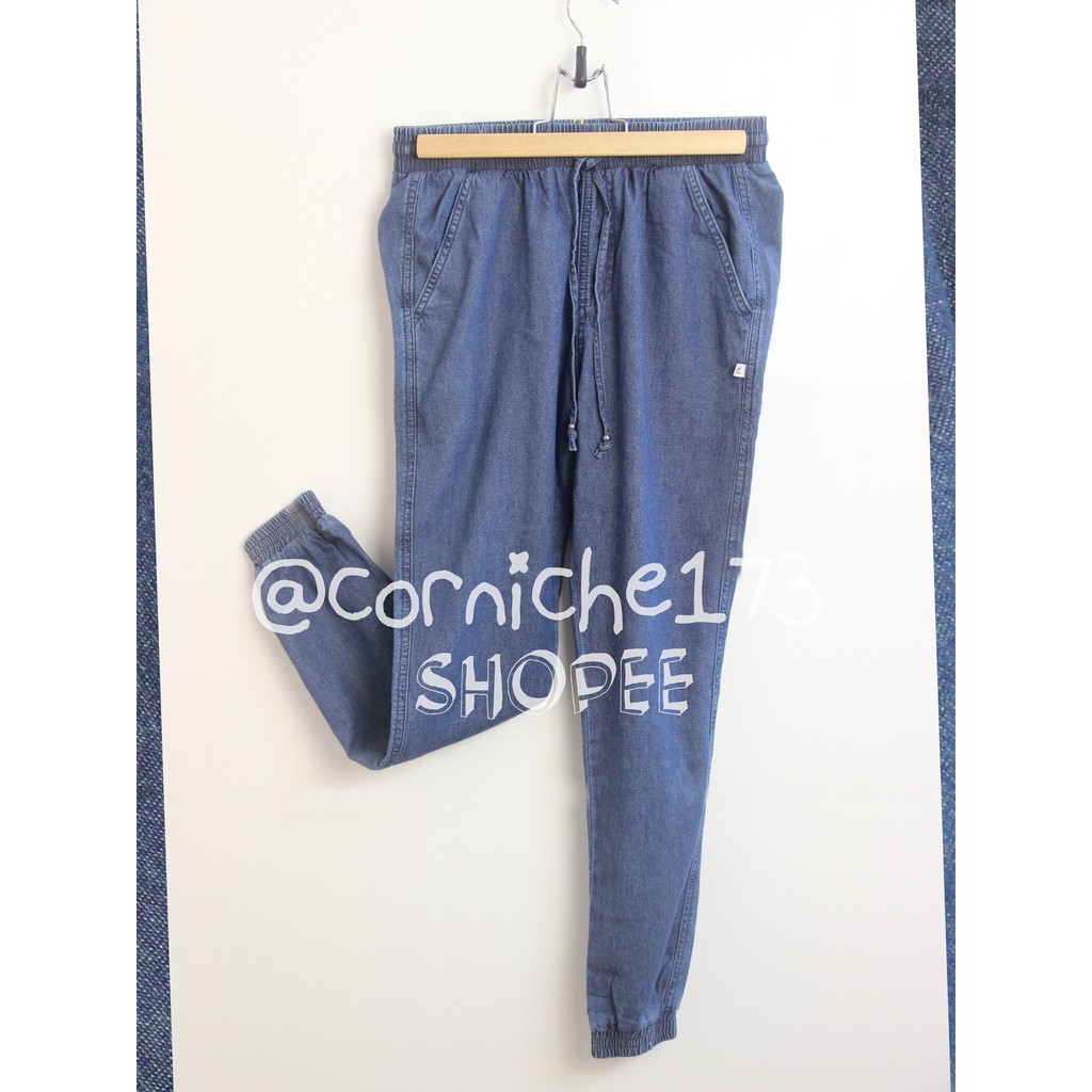 Corniche Jogger Denim Pants Navy - TF90181