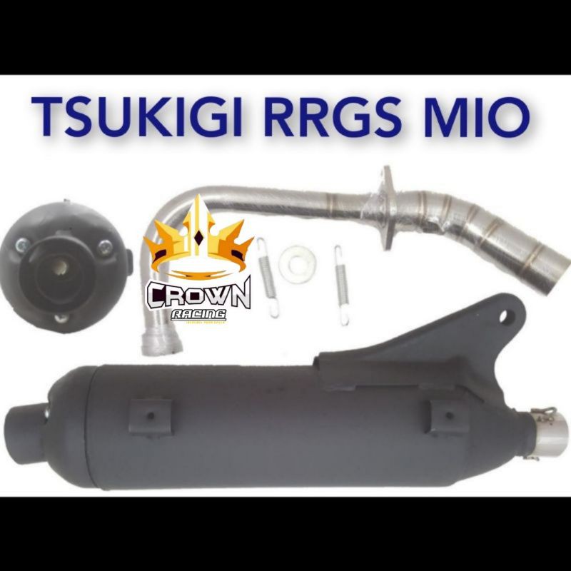 Knalpot Tsukigi RRGS Mio Smile Karbu / Soul / Fino / Mio J - GT / Xeon Karbu / Xeon RC / Xeon GT 125