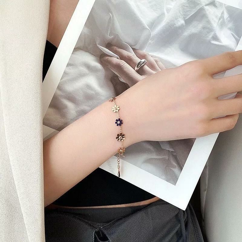 gelang titanium bunga fashion Daisy