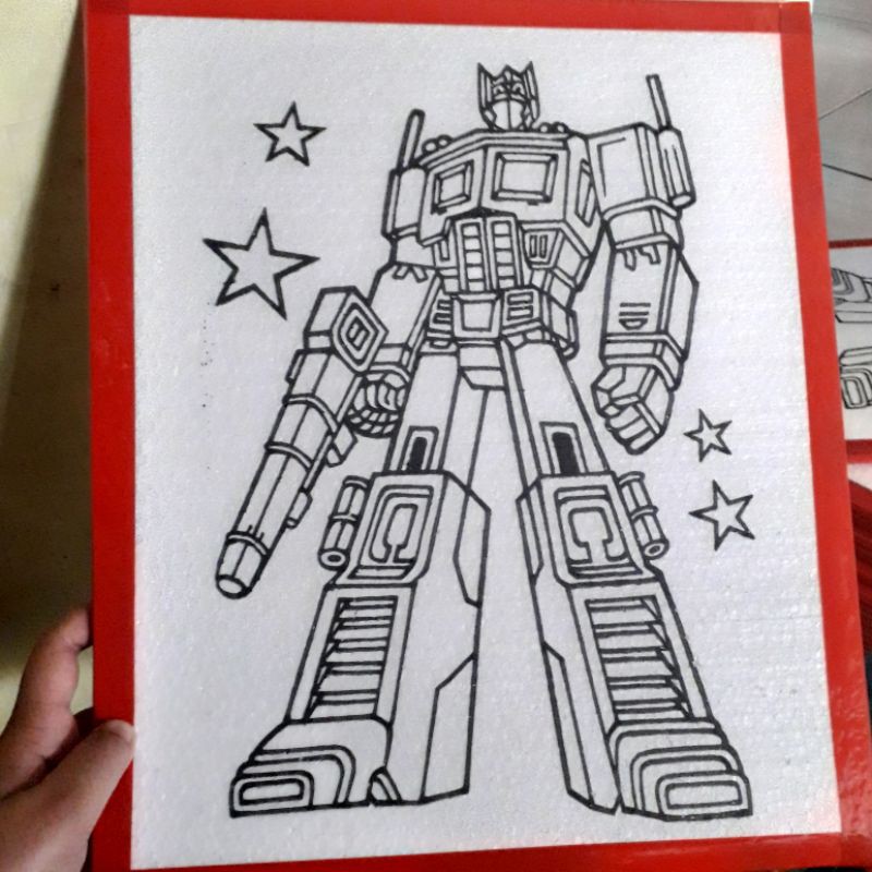 

styrofoam lukis anak Robot