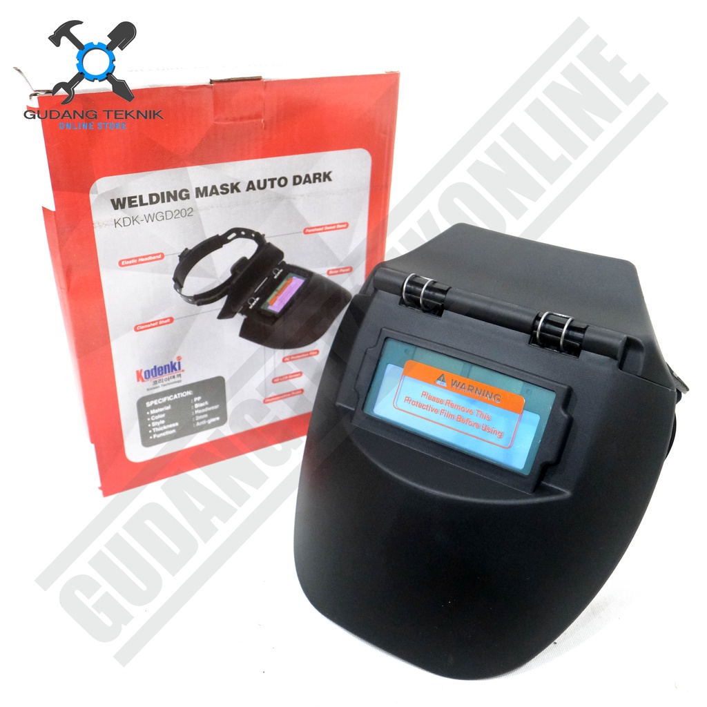 Topeng Las Otomatis KODENKI KDK-WGD202 / Welding Mask Auto Darkning - Helm Kedok Las KDK WGD202