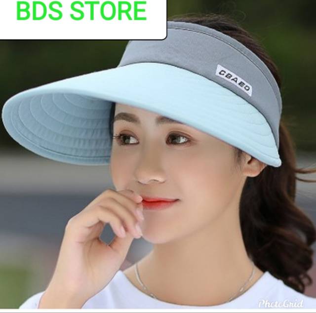 Topi fashion pantai golf olahraga anti UV wanita import