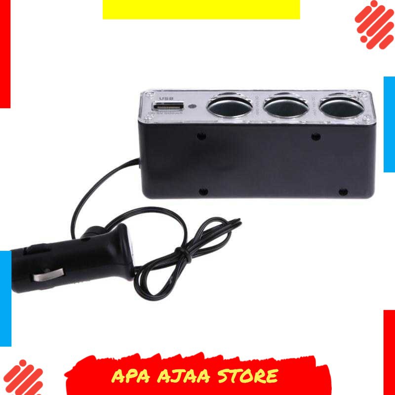 Hot Promo ! INcar Triple Socket 12V/24V Car Cigarette Lighter USB Power / Socket USB Car