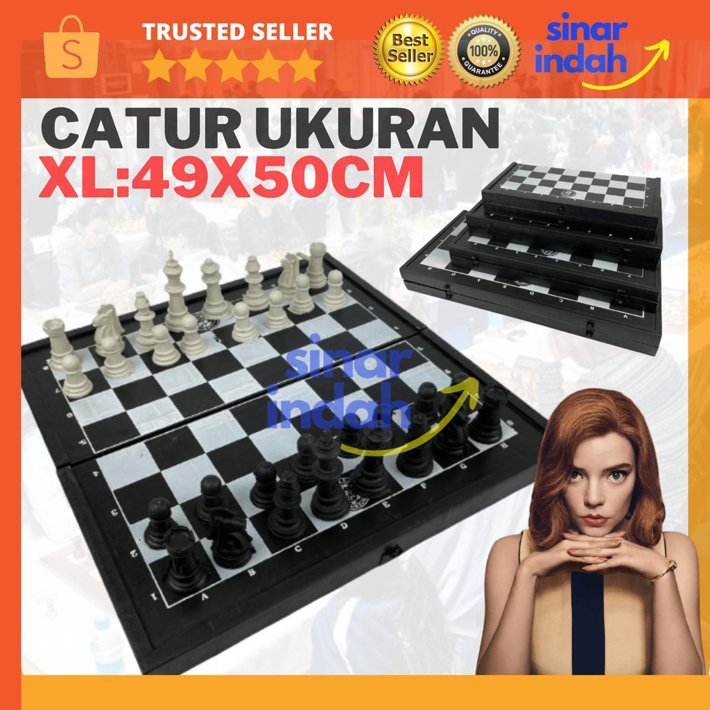 Papan Catur Plastik MURAH Ukuran XL (49x50cm) - Chess Board Games