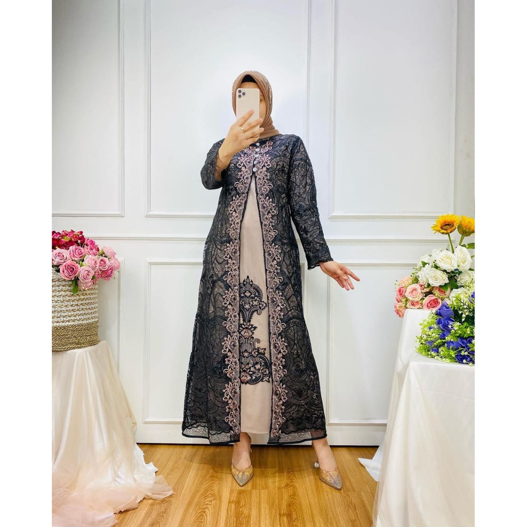 TERBARU GAMIS CARDIGAN CORNELI GLITER / LONG GAMIS PESTA