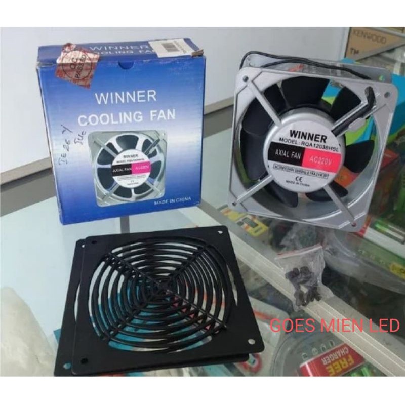 Kipas / cooling Fan AC WINNER 12x12 cm 220 volt full besi