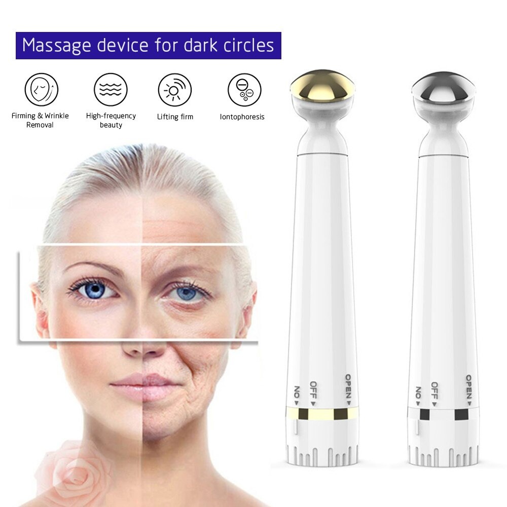 Alat Pijat Mata Electric Pen Eye Massager Anti Aging - LE01 - Silver