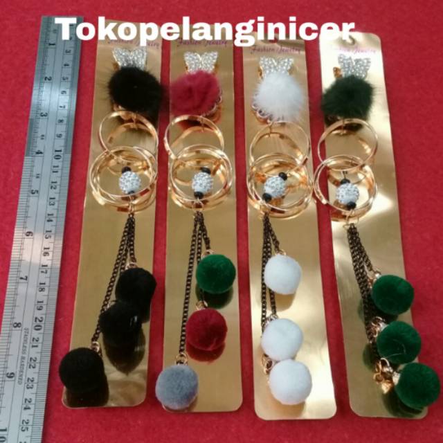 BARU TokoPelangiNicer Bros Dagu Bross Hijab Pompom Premium Aksesoris fashion Kekinian Murahl