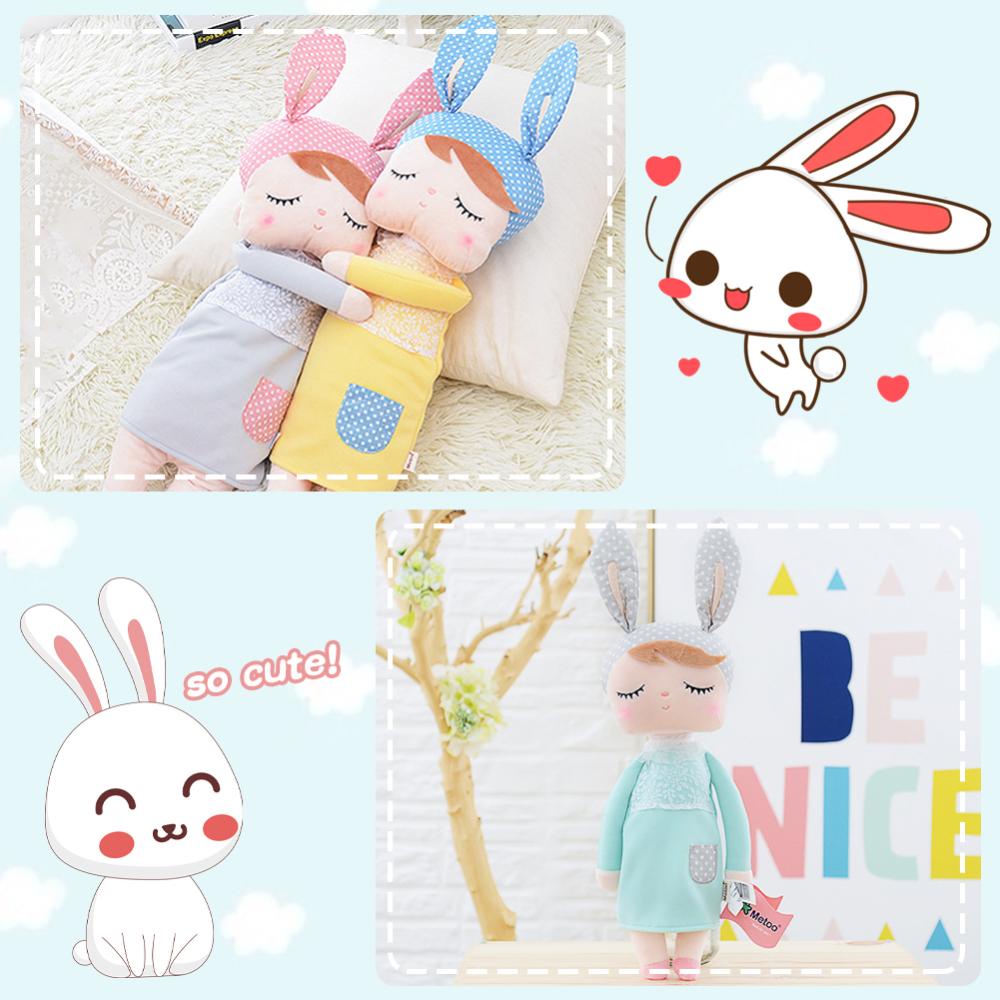 Timekey 2pcs Metoo Angela Boneka Plush Kelinci Lucu Untuk Anak Perempuan G5V9