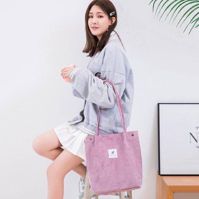 Tote Bag Corduroy / Tas selempang Corduroy / Shoulder Bag wanita