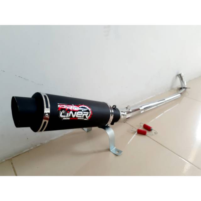 Knalpot Racing Pro Liner Black Supra x Jupiter z Vega r Shogun Smash
