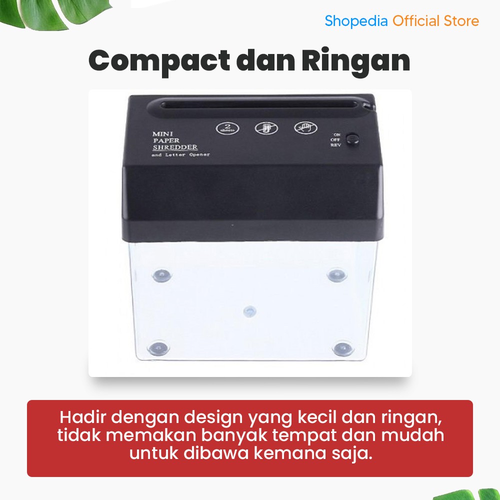 

Penghancur Kertas Manual Portable Paper Shredder 4,5L