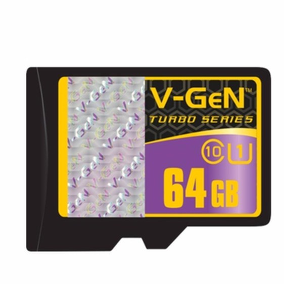 V-Gen 64Gb MicroSD Class 10 Up to 100MBps Turbo Series