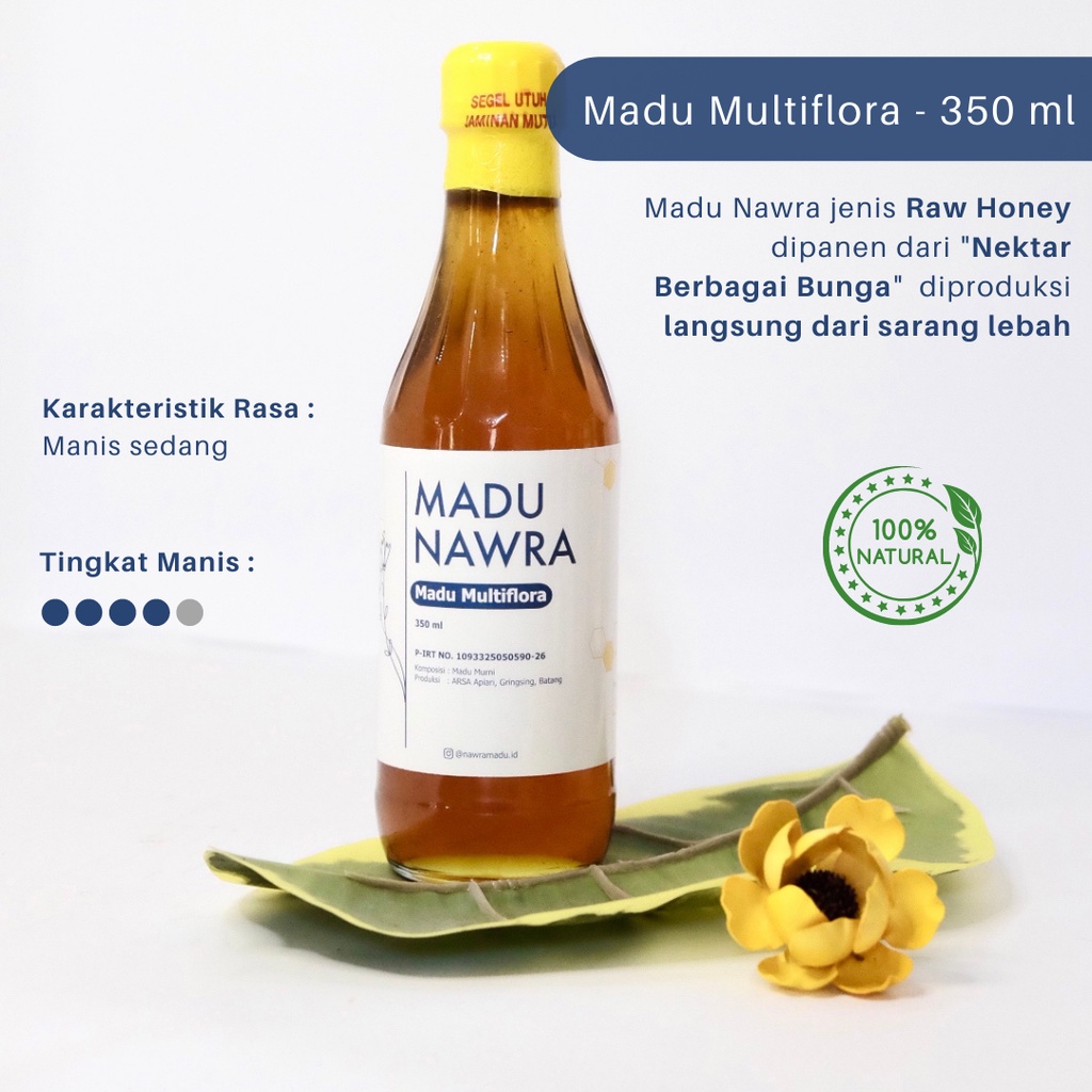 

Madu Nawra - Madu Multiflora 350 ml - Raw Honey (Madu Asli dan Alami)