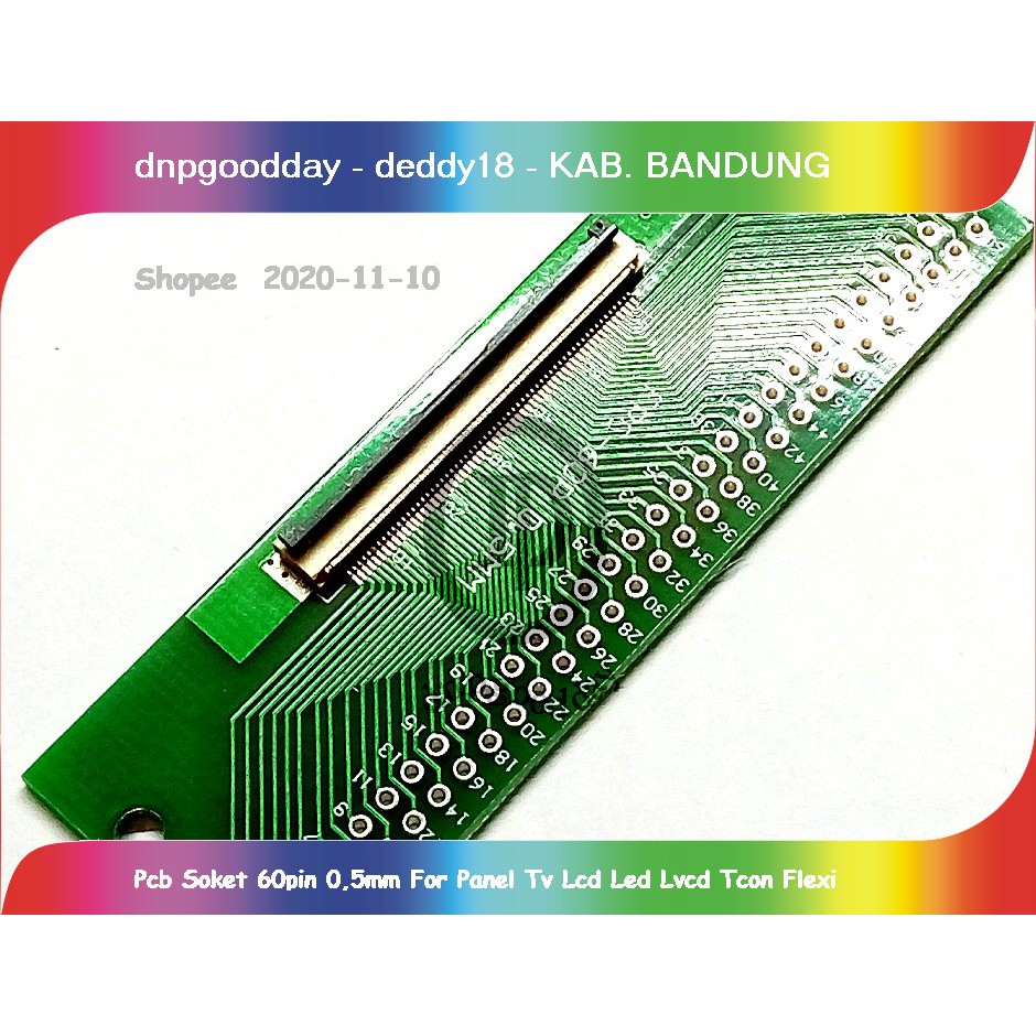 Pcb Soket 60pin 0,5mm For Panel Tv Lcd Led Lvcd Tcon