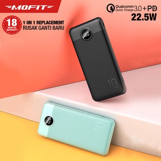 Power Bank MOFIT M22 PRO 10.000mAh Real Capacity Quick Charge 22.5W  QC 3.0 + PD  Power Delivery