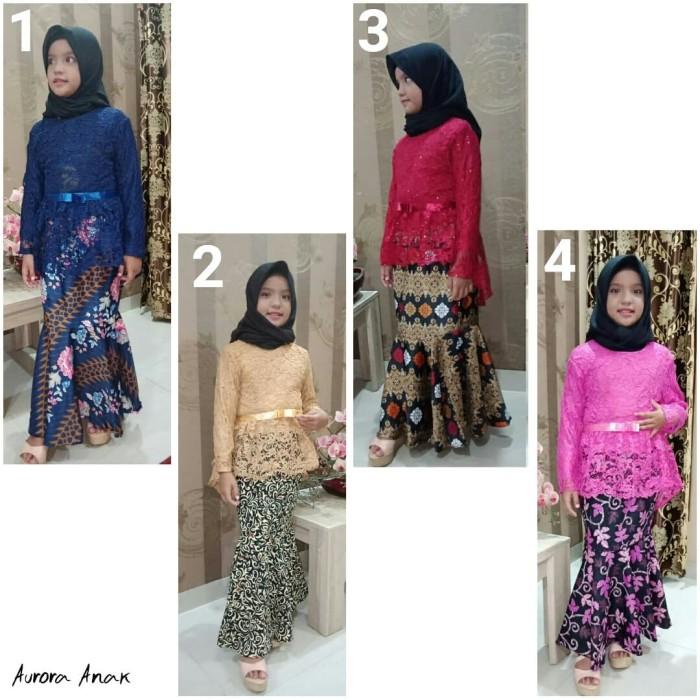 Kebaya Setelan Kebaya Kartinian Anak Brokat Aurora Modern Set Rok Duyung