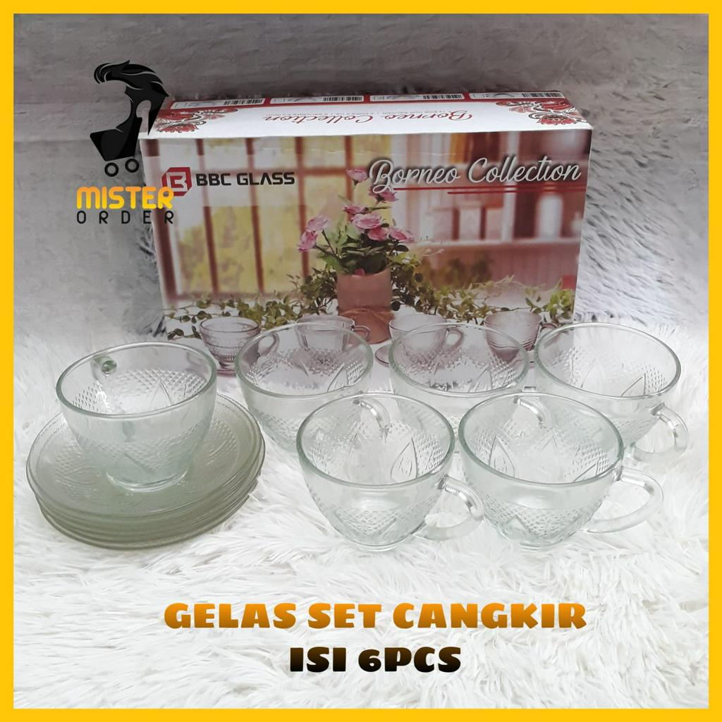 GELAS SET 6PCS - GELAS BBC SET PIRING