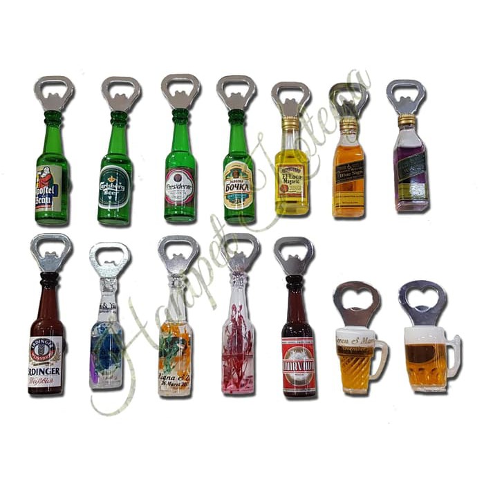 Souvenir Magnet Kulkas Pembuka Tutup Botol Miniatur Botol Bir Murah