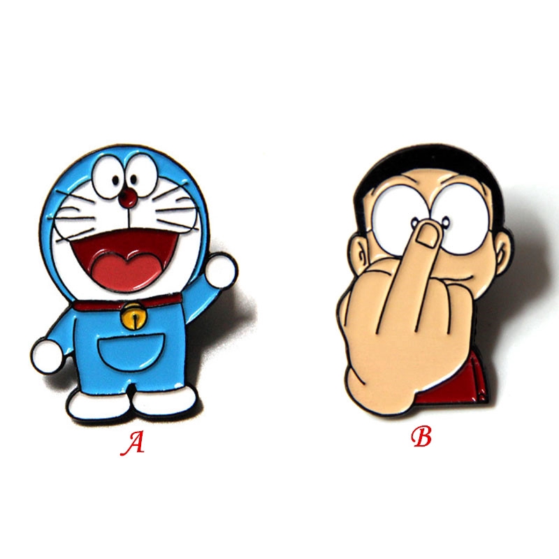 Pin Bros Bentuk Anime Doraemon Enamel Shopee Indonesia