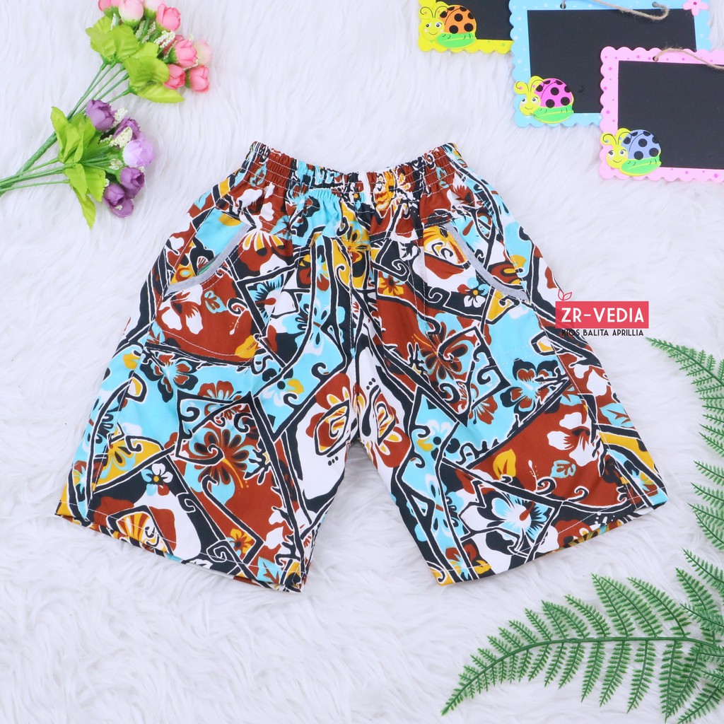 Raline Pants Kids uk 4-5 tahun / Celana Pendek Harian Anak Laki Perempuan Hawai Pants Bawahan