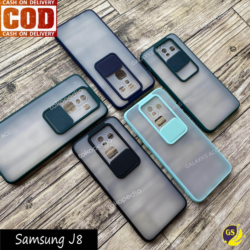 Samsung J7 prime J7 J7 Core J7 Pro J5 Prime J6 Plus J4 Plus J6 2018 J4 2018 J2 Prime Slide Case Protection Camera Matte Candy Sliding Pelindung Kamera