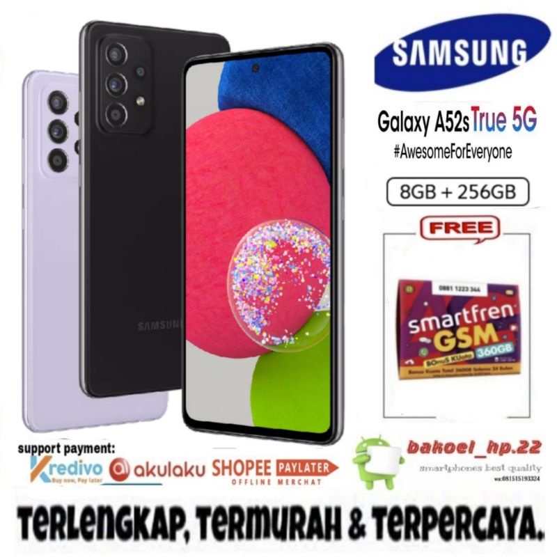 hp Samsung Galaxy A52s 5G Ram 8/128 & 8/256Gb Garansi Resmi Sein