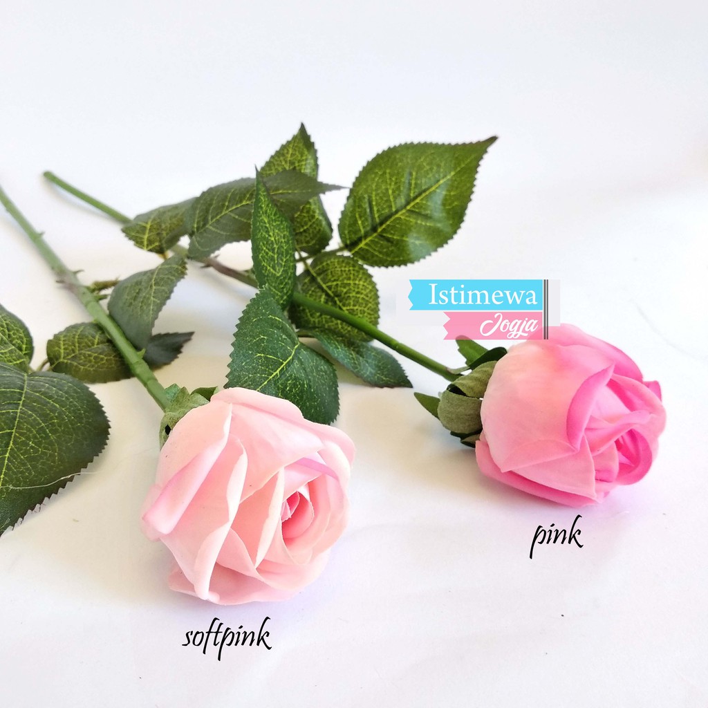 Tangkai Bunga Mawar Plastik Cantik Rose Palsu Eceran Af05 Shopee Indonesia