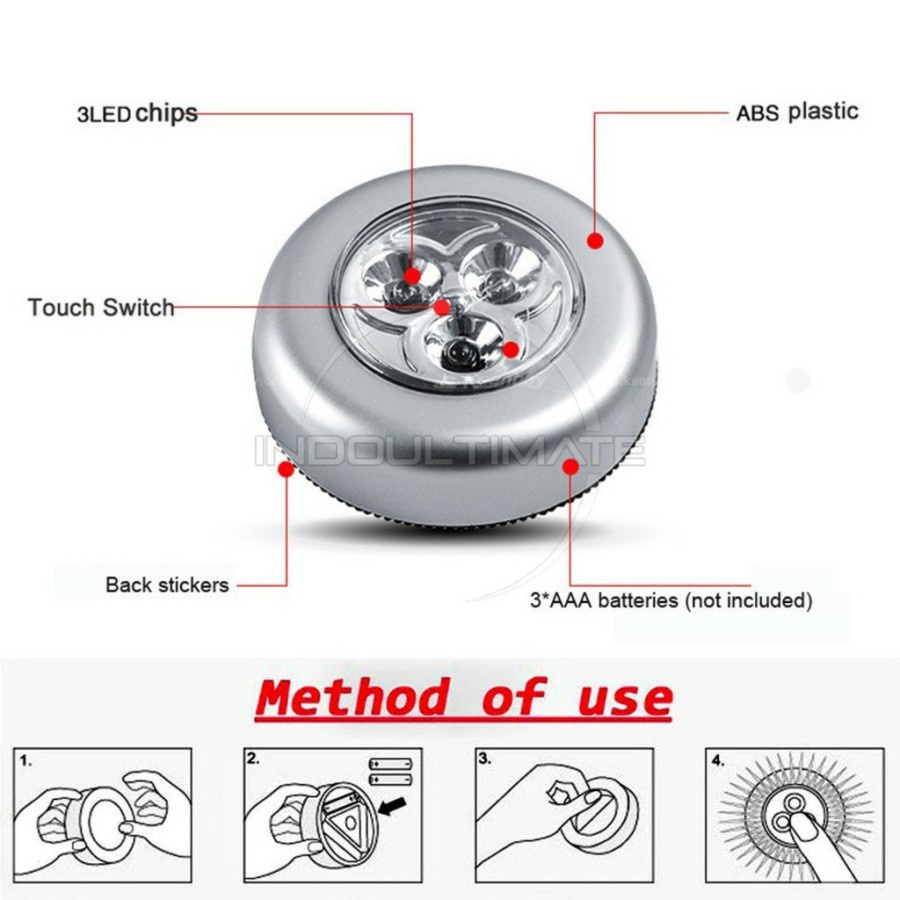 Lampu LED Stick N Click Touch Lampu LED Tempel Emergency Darurat/ LAMPU MINI TOURCH