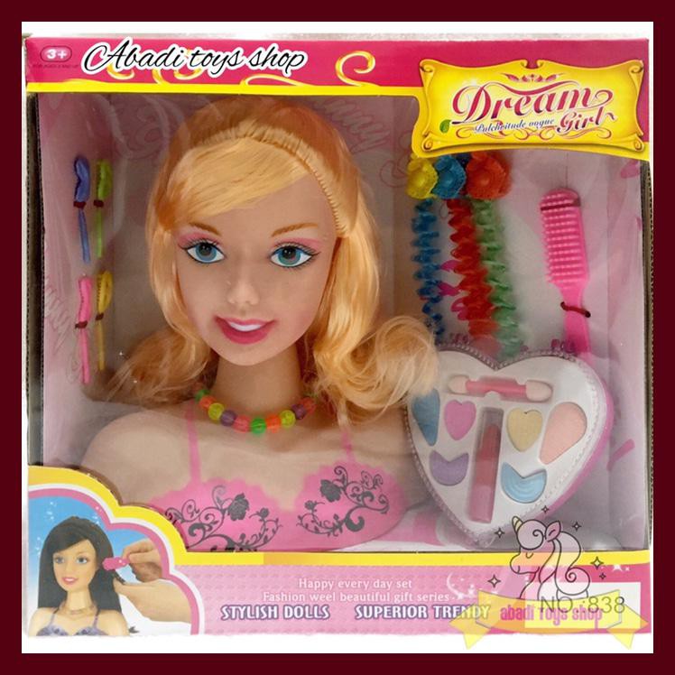 MAINAN BONEKA MAKEUP - BARBIE KEPALA -BARBIE SALON SALONAN
