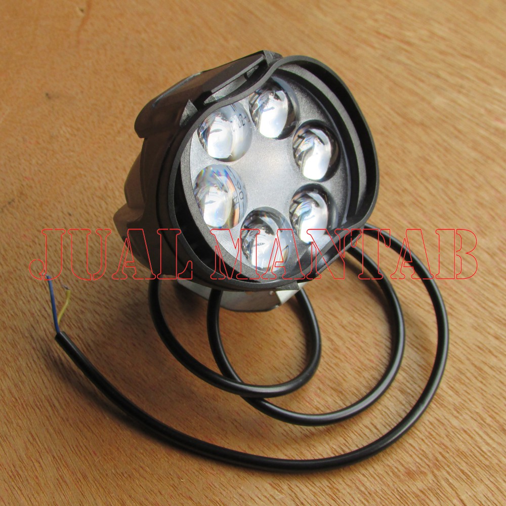 Lampu led Variasi Aksesoris Tembak Sorot LED Spion Motor Work Light Cree 6 Mata 6 Watt 12V Universal variasi lampu aksesoris motor lampu 12v lampu motor variasi tembak lampu waterproof 1w chip