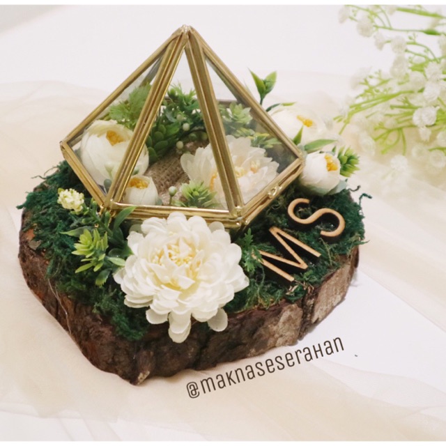 Ring Bearer Rustic / Terarium / Kotak cincin rustic / Kotak Perhiasan / Kotak Seserahan ready stock