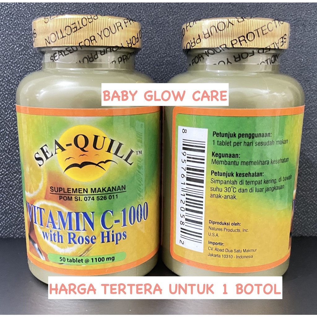 SEAQUILL VITAMIN C 1000mg WITH ROSE HIPS ISI 50 TABLET SEA QUILL VITAMIN C SEA-QUILL