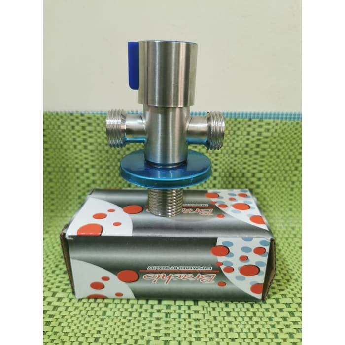 Keran Stop Cabang Salib S222 BRACHIO Kran T Shower Jet Angle Valve