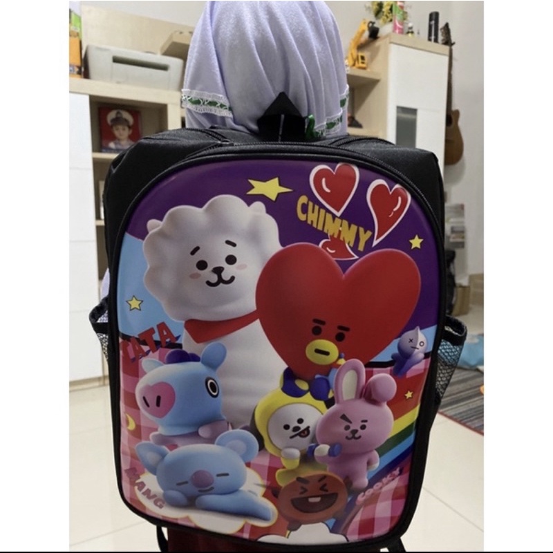 Liezela collection-Tas Ransel Anak sekolah perempuan/Tas Anak Tk SD, Tas karakter BT21/Tas  Ransel Terlaris 2022.