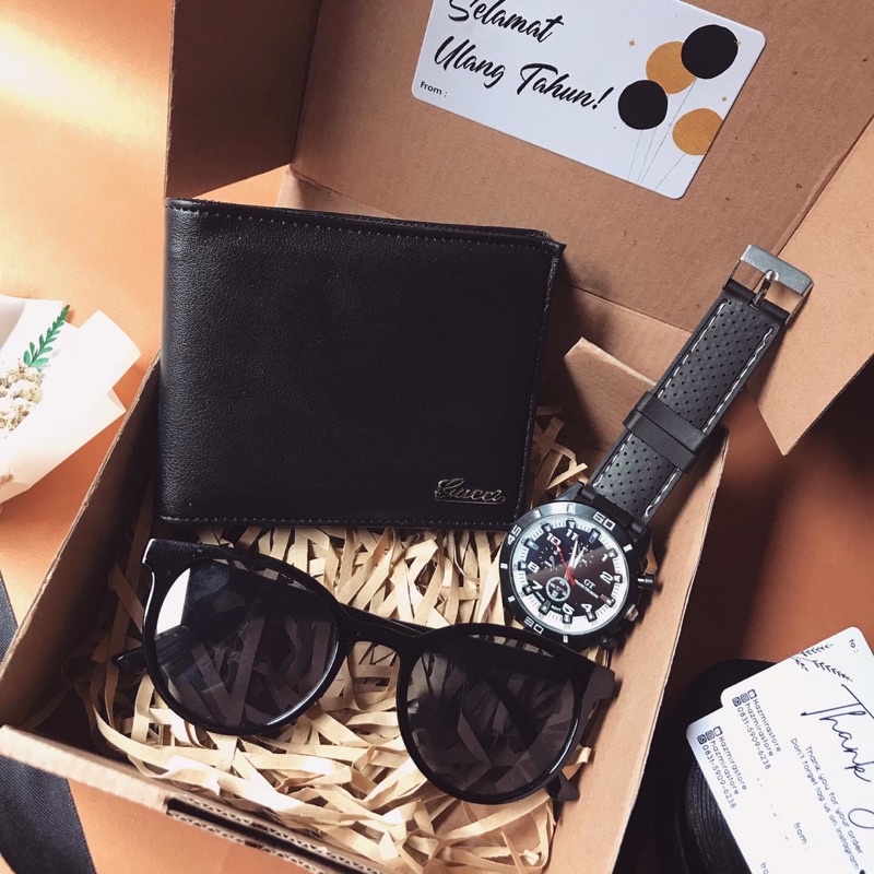 

HAMPERS BLACK / hampers gift box boyfriend/Hampers kacamata/Hampers Ied Adha/Hampers Ultah/Hampers W