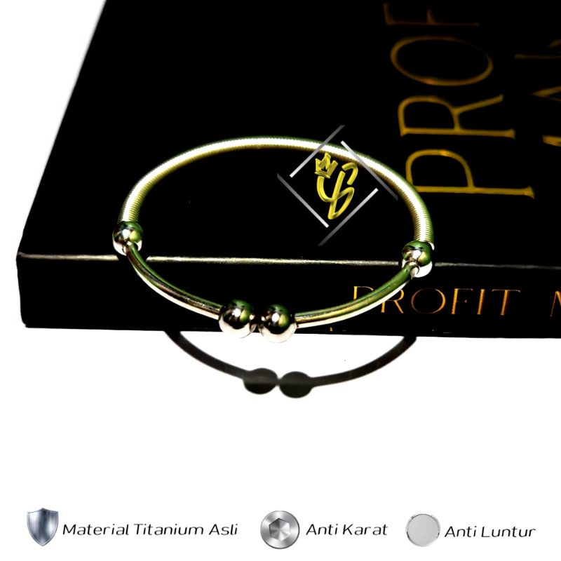 Gelang Monel Anak Bayi Balita Baby Dewasa Titanium Besi Putih Silver Perak Anti Karat Asli