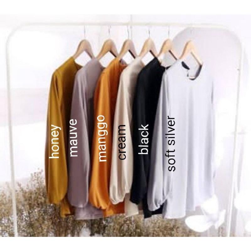 (BISA COD)- BLOUSE LENGAN BALON / ATASAN WANITA /BLOUSE BALON TOP FASHION WANITA