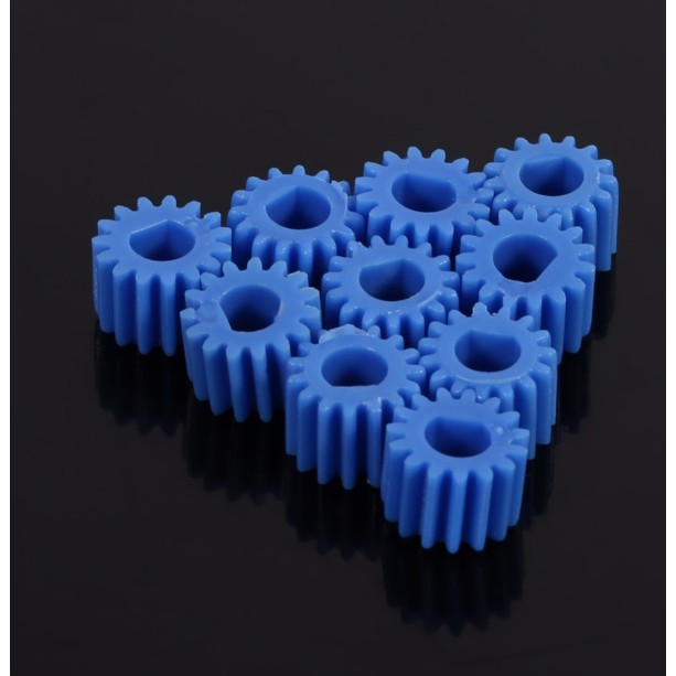 Plastic Gear 15T 4mm D Hole Plastic blue Gear Shaft for motor Gearbox