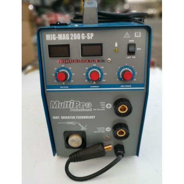 Mesin Las Mig Mag 200 GSP MULTIPRO Tanpa Gas CO Gasless Tig Argon MMA 3 in 1