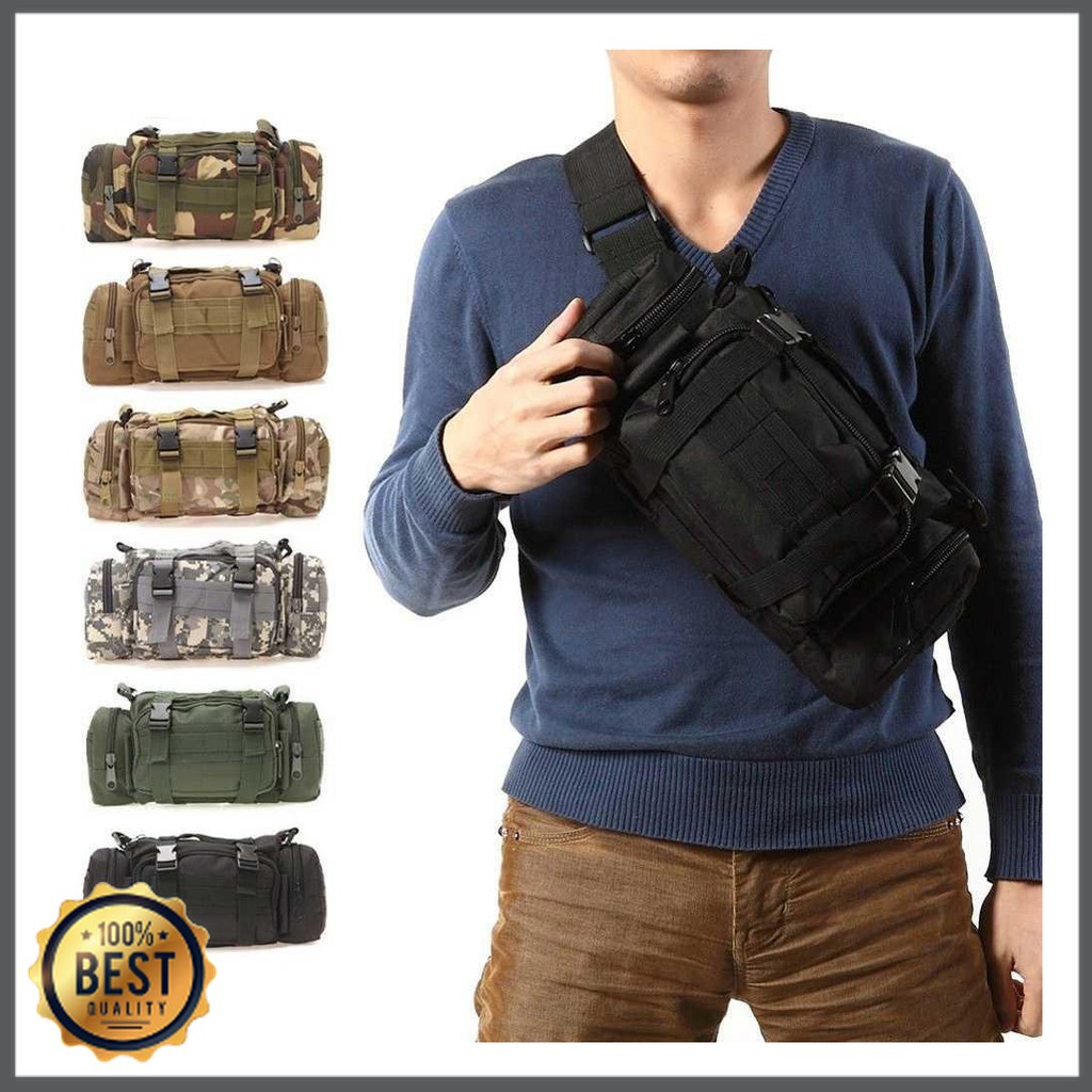 TG-TS010 IMOK Tas Selempang Pria Army Sling Bag 6L - BL015