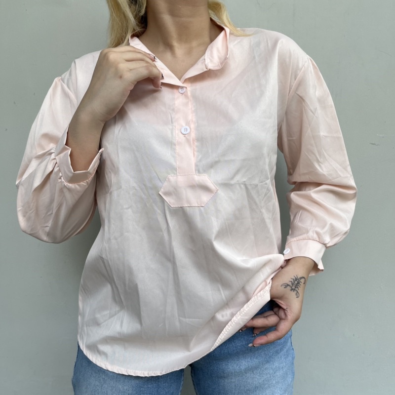 Baju Atasan Wanita Bergaya Formal Import China Korea Musim Panas Kantoran Kasual Keren