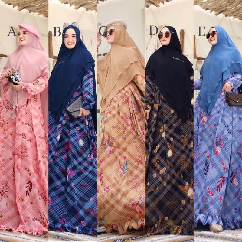 Zazesya Syari by Eldeena El Deena Kanaya/GAMIS SYARI CERUTY BABYDOLL /  Gamis Set Jilbab Cerruty Bab