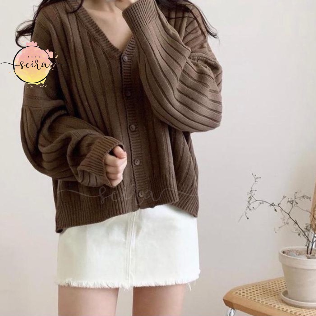 [BISA COD] Cardigan Rajut Alin / Kardigan Wanita Alin Knite Cardy / Outher Korea / Korean Style