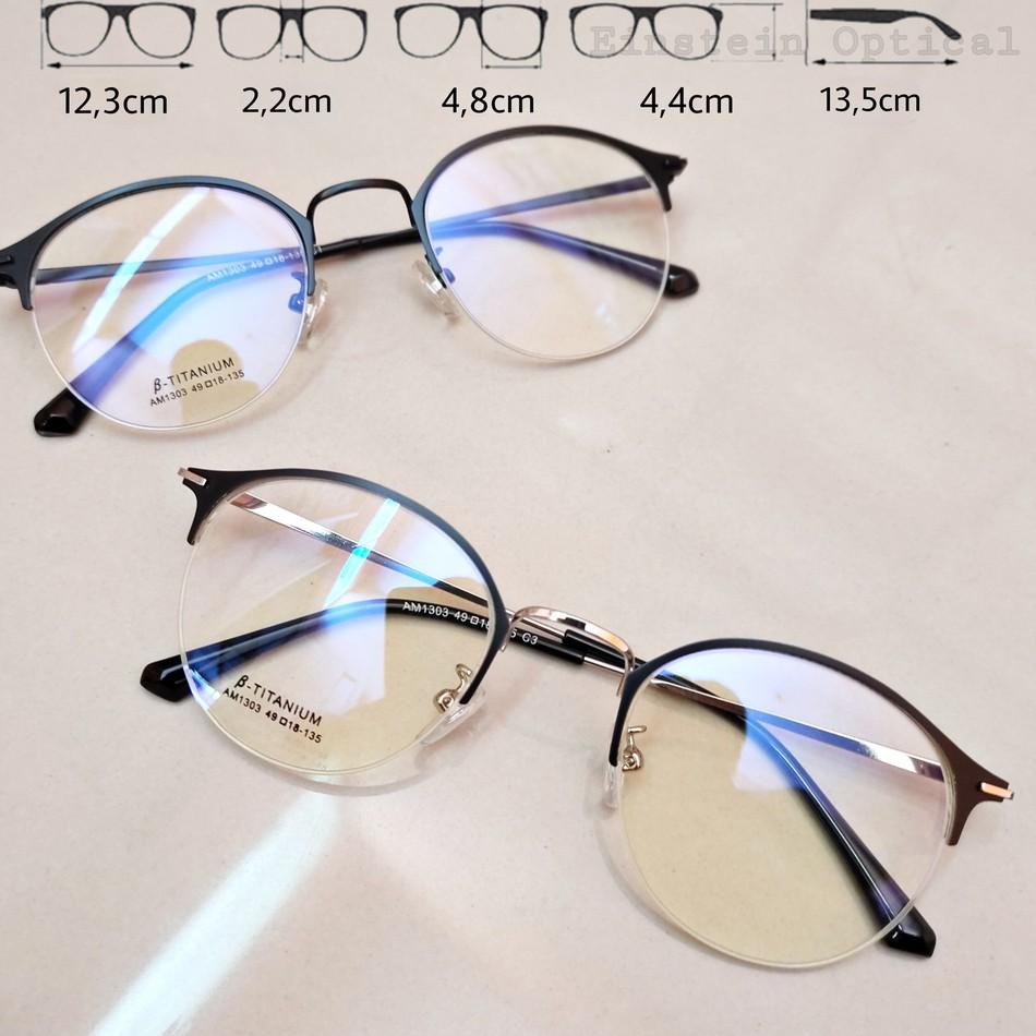 pqd-73  Half Frame Bulat Oval | Kacamata Minus Baru Model Gantung
